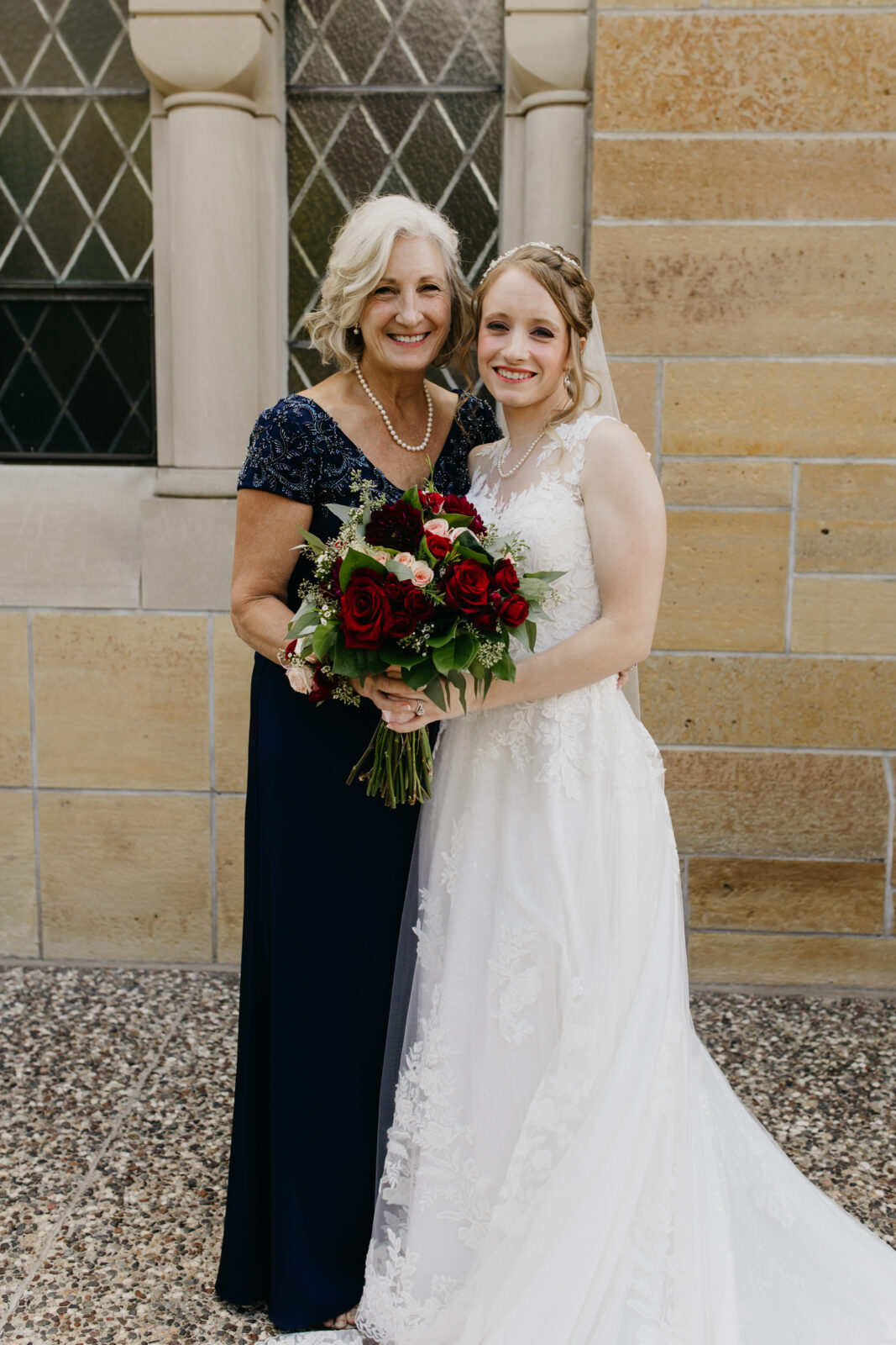 Photo of the bride and her mother
