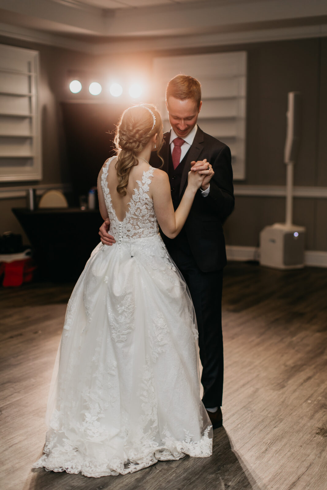 The bride and groom's first dance as a married couple