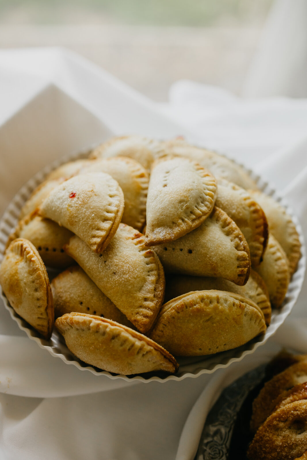 Photo of empanadas served during the wedding day