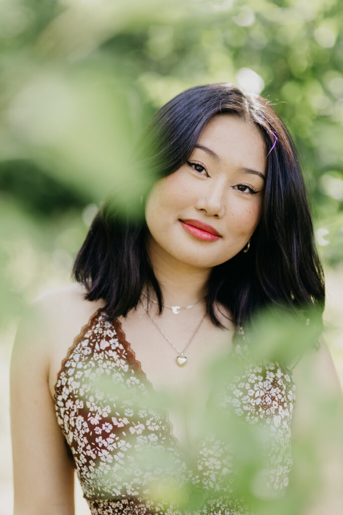 a photo of a high school senior at a field