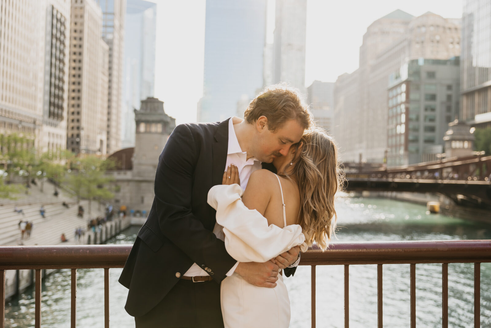 A photo of Annelise and Jack in their engagement photo session in Chicago