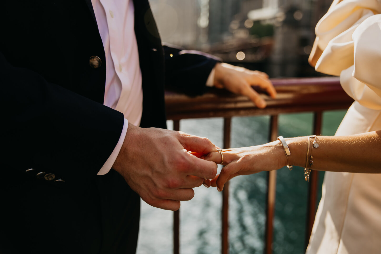 A photo of Annelise and Jack in their engagement photo session in Chicago