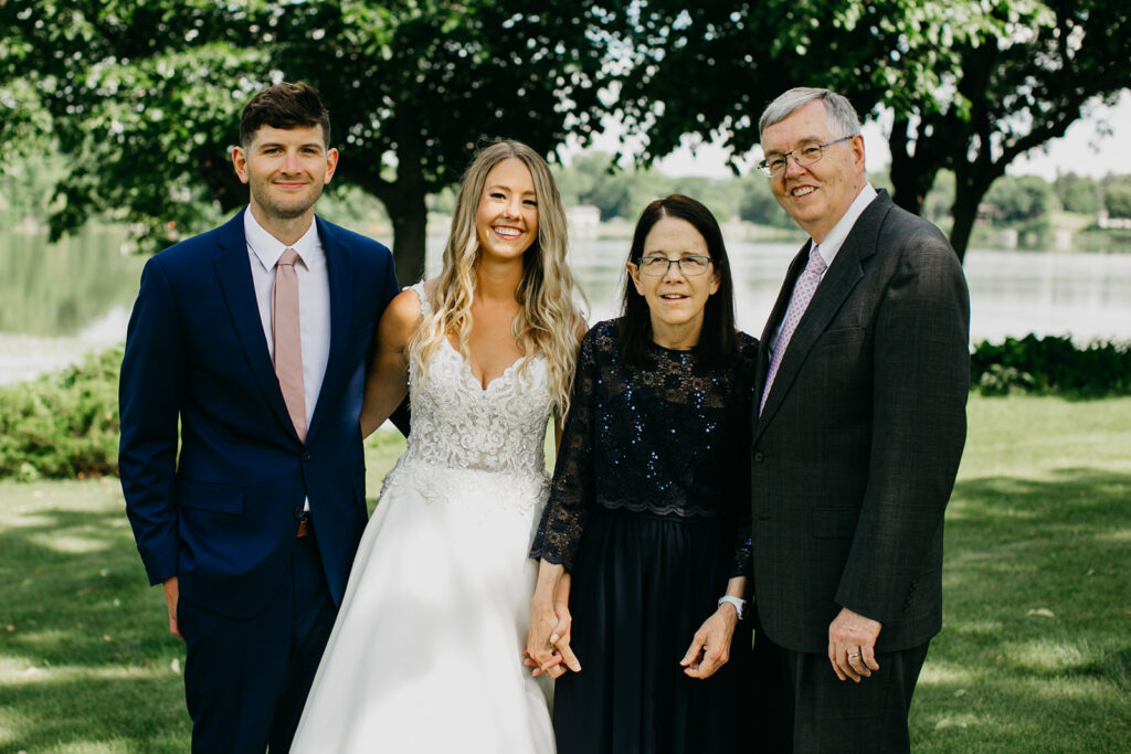 Family photos during Anna and Scott's wedding, taken by a Minneapolis Elopement Photographer