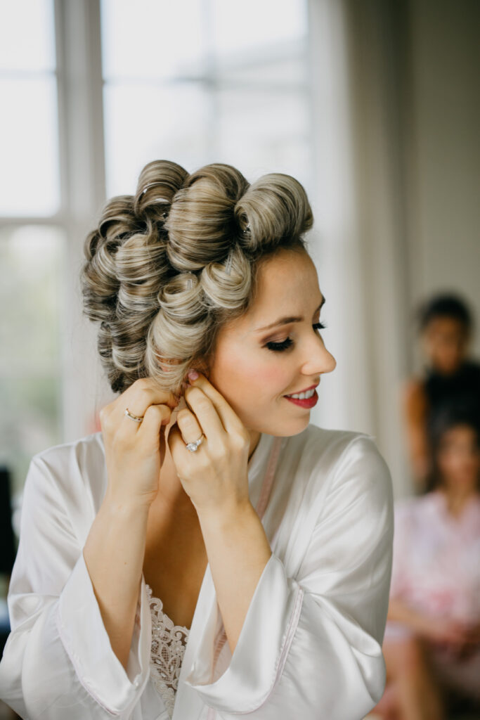 Preparation of the bride during her wedding day