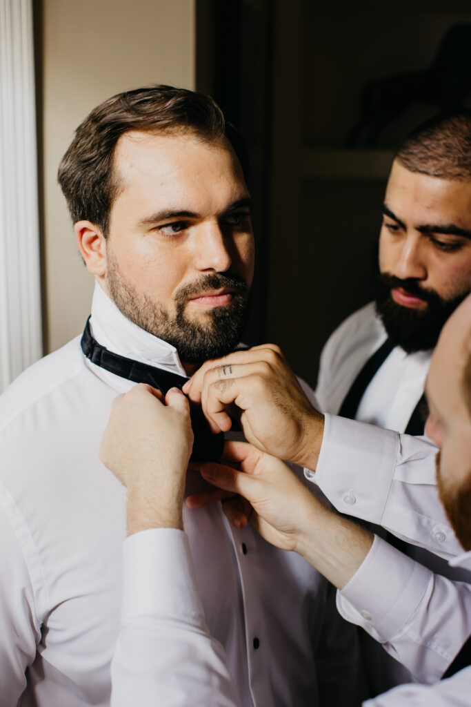 Preparation of the groom during his wedding day