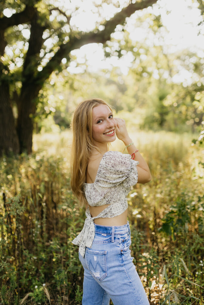 Senior photos of an Edina High School senior