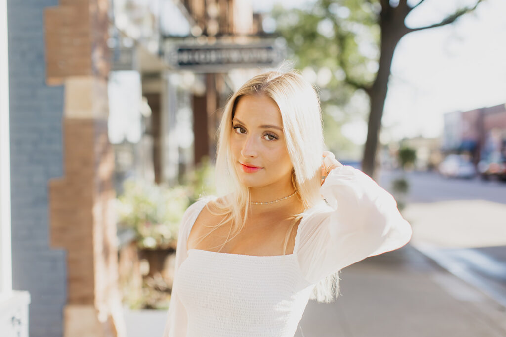 A photo of a senior from Minnetonka High School during her senior photo session