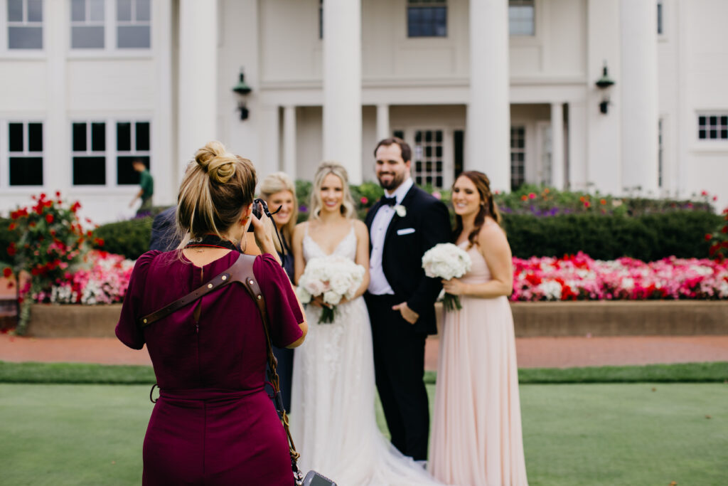 Photo of Mycah Bain photographing wedding shoots