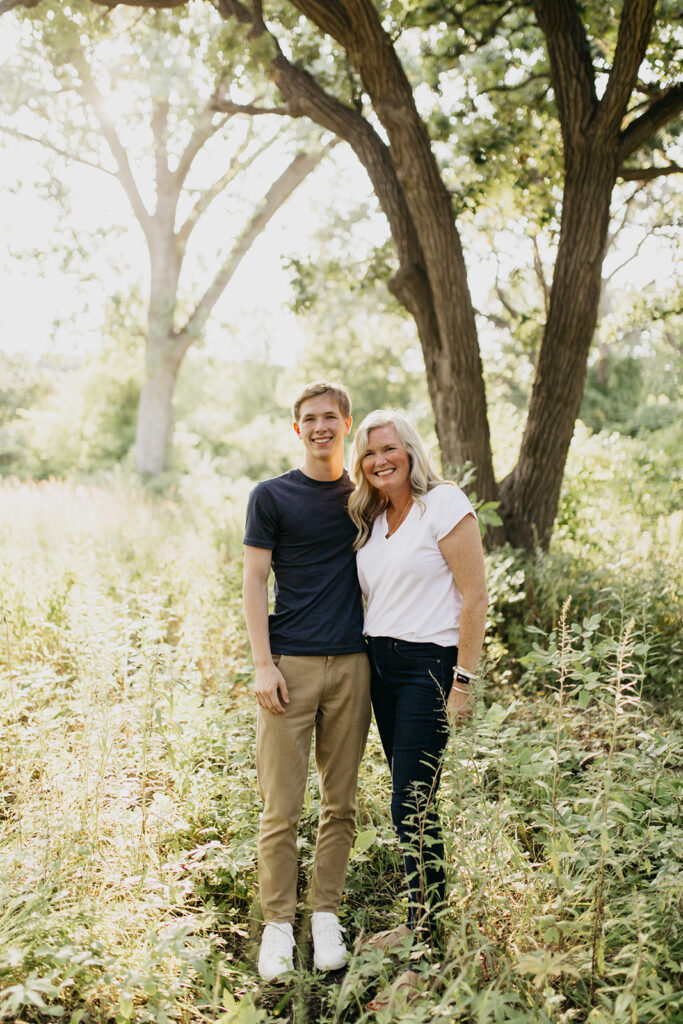 A senior's photo session with a Nature and Urban vibe with his mom