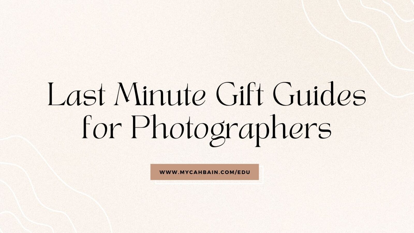 Layout about last minute gift guides for photographers