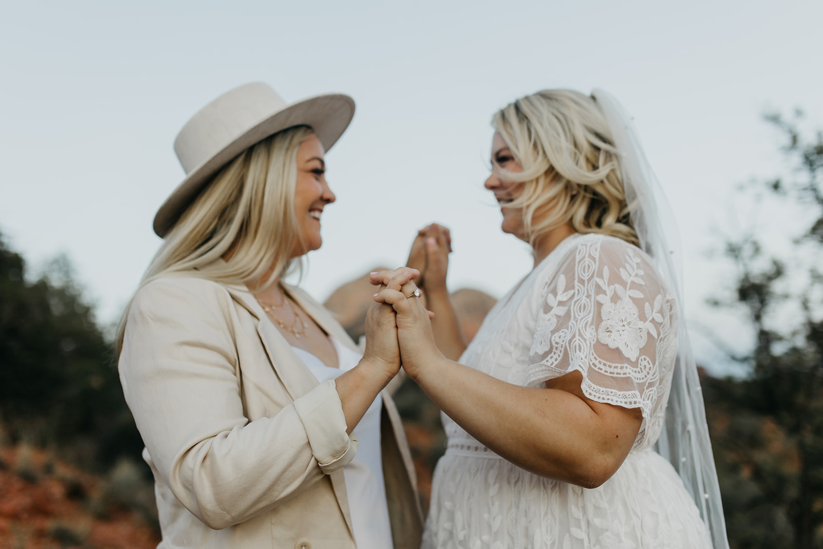 Sedona Elopement of Jane and Katelyn, a Queer Couple