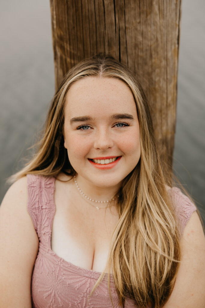 Edina High School Senior, Maggie , during her session at the docks