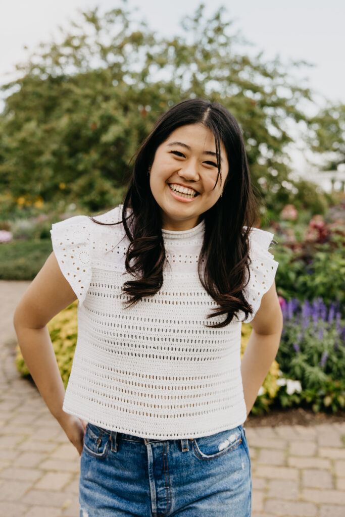 Edina High School Senior Photos by the Flower Garden