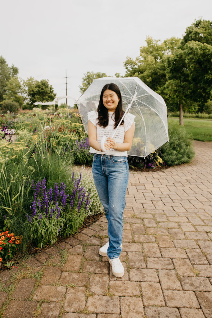 Edina High School Senior Photos by the Flower Garden