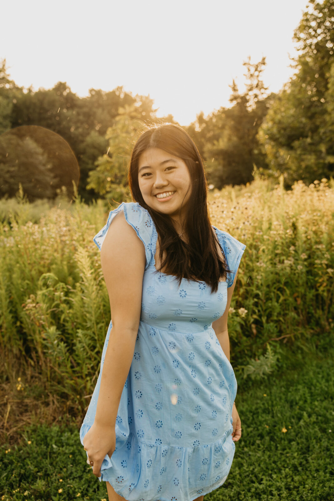 Edina High School Senior Photos by the Flower Garden