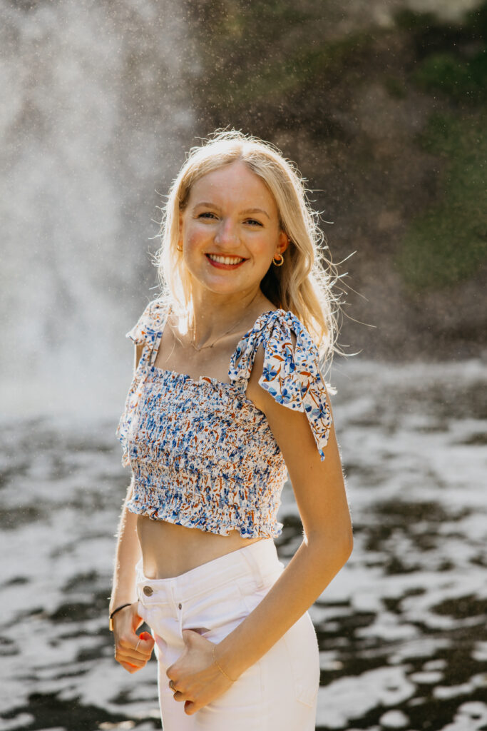 Visitation High School Senior Photos of Maddie by Minnehaha Falls