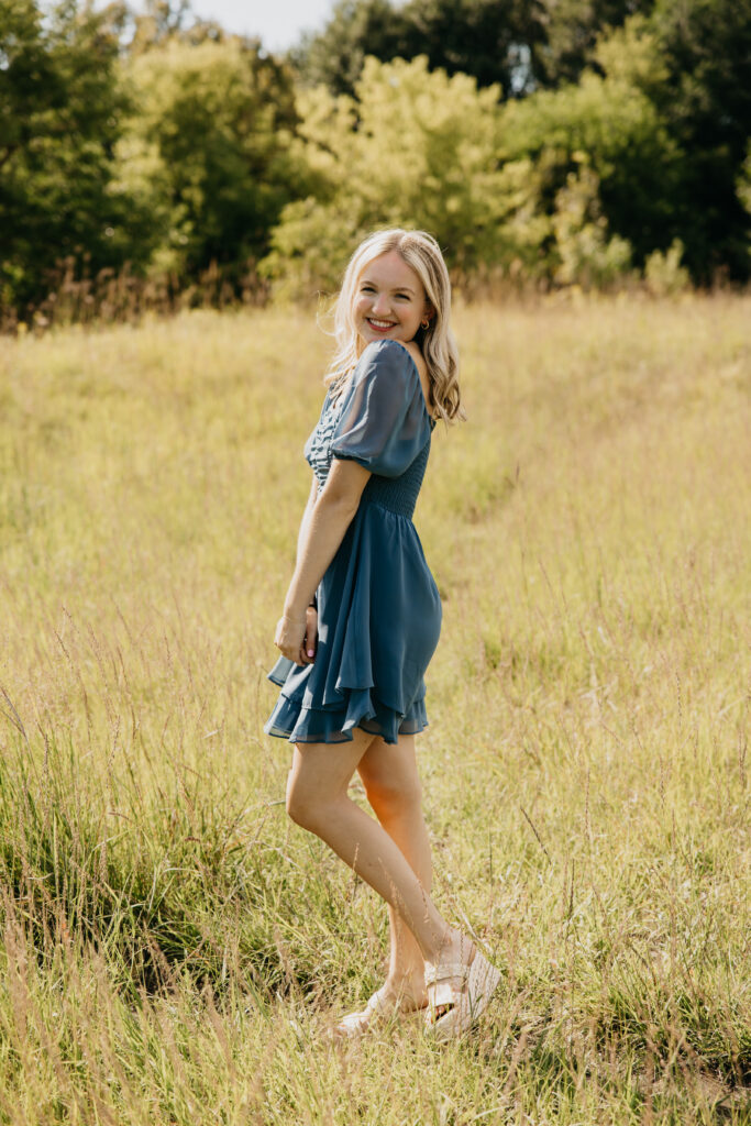 Visitation High School Senior Photos of Maddie by the field