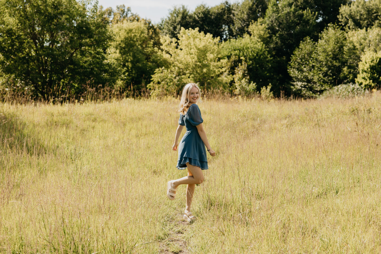 Visitation High School Senior Photos of Maddie by the field