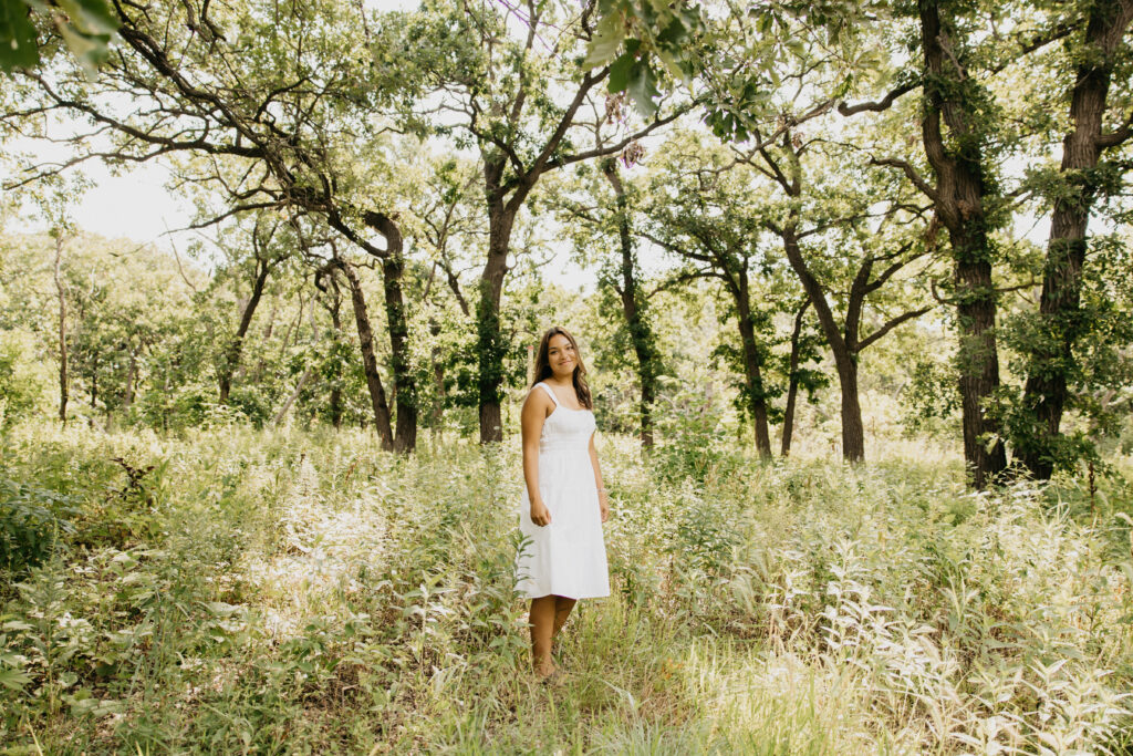 Forest and field vibe for Senior Photos