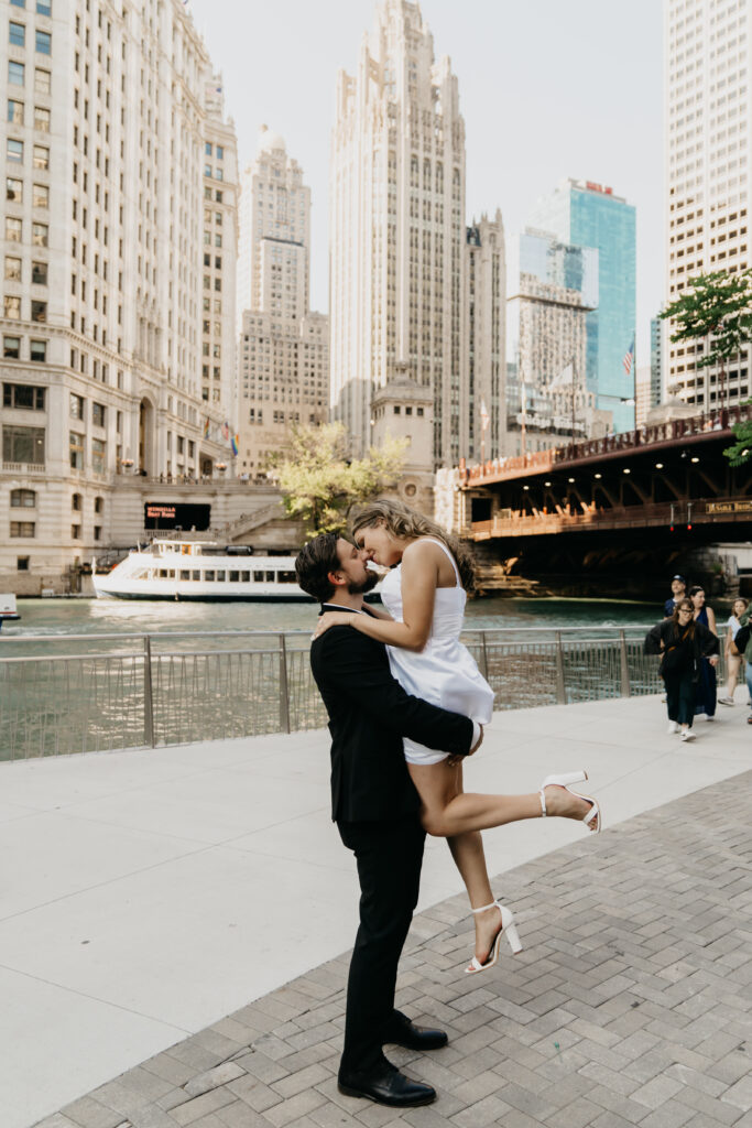 Chicago Engagement Photos at The Riverwalk