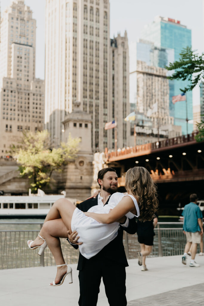 Chicago Engagement Photos at The Riverwalk