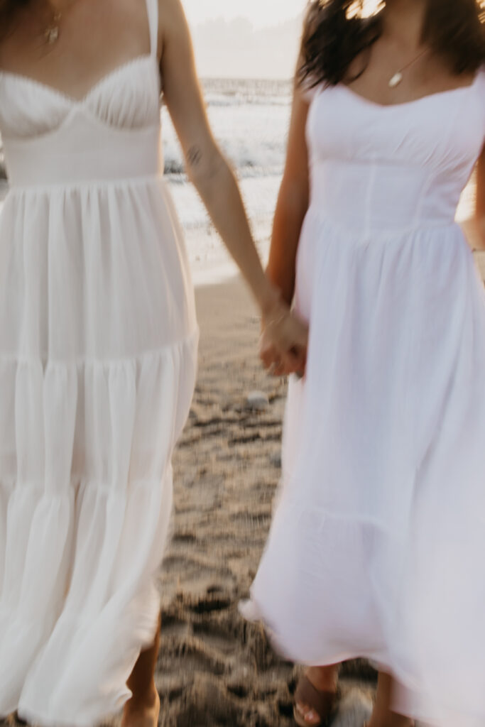 Santa Barbara Couples Photos of Amelia and Ila by the beach