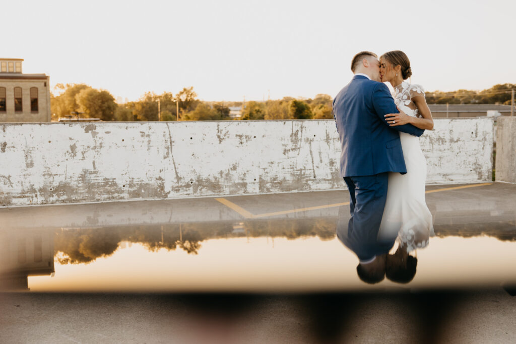 Sunset photos of Molly and Jack's wedding at the Essence Event Center