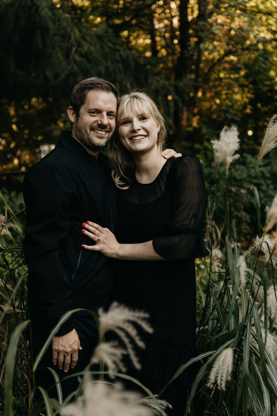 Backyard Engagement Session of Autumn and Brian