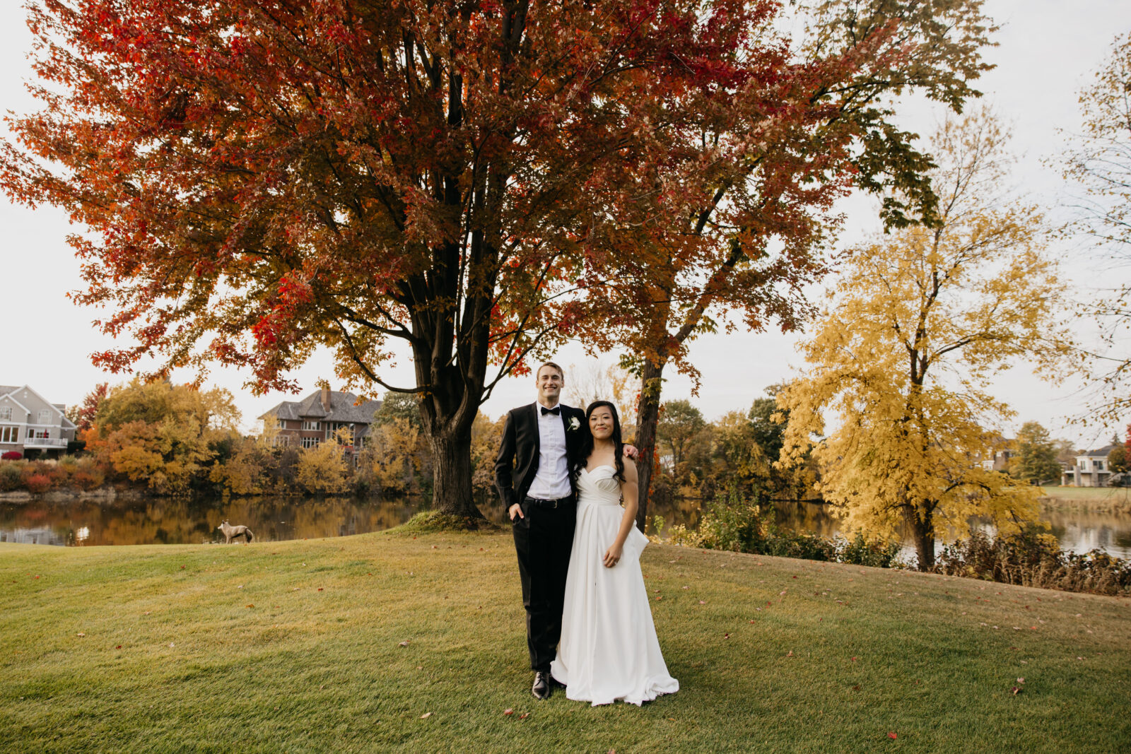 Sunset Photos of Emma and Ben's Bearpath Golf and Country Club Wedding