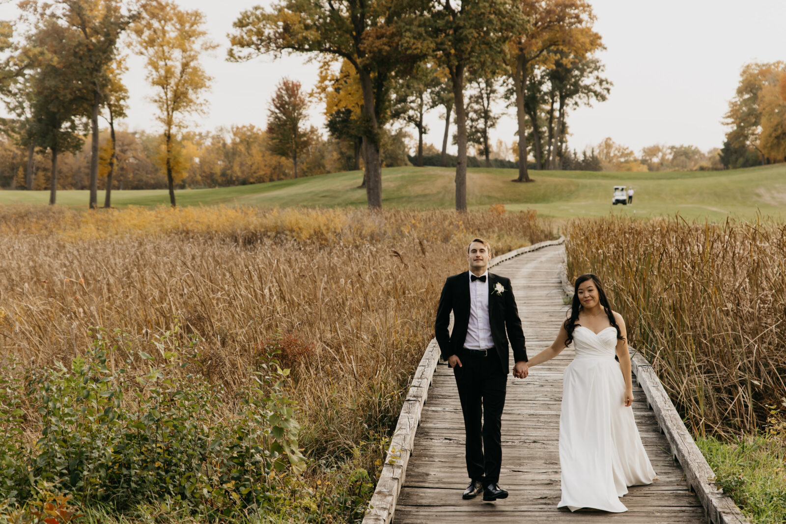 Sunset Photos of Emma and Ben's Bearpath Golf and Country Club Wedding