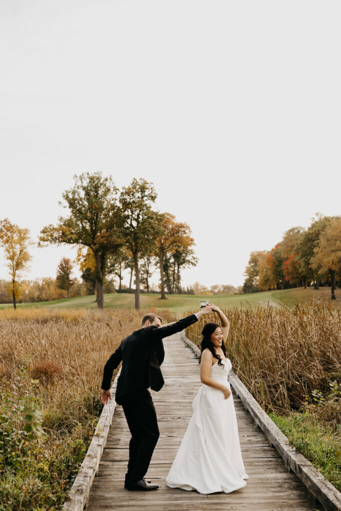 Sunset Photos of Emma and Ben's Bearpath Golf and Country Club Wedding