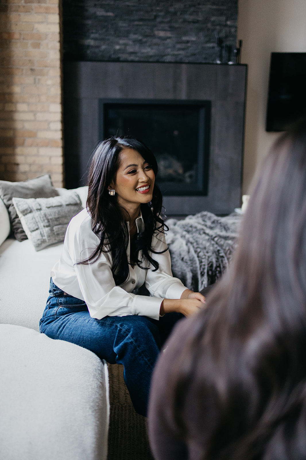 Woman talking to her Clients | Branding Photogrpahy