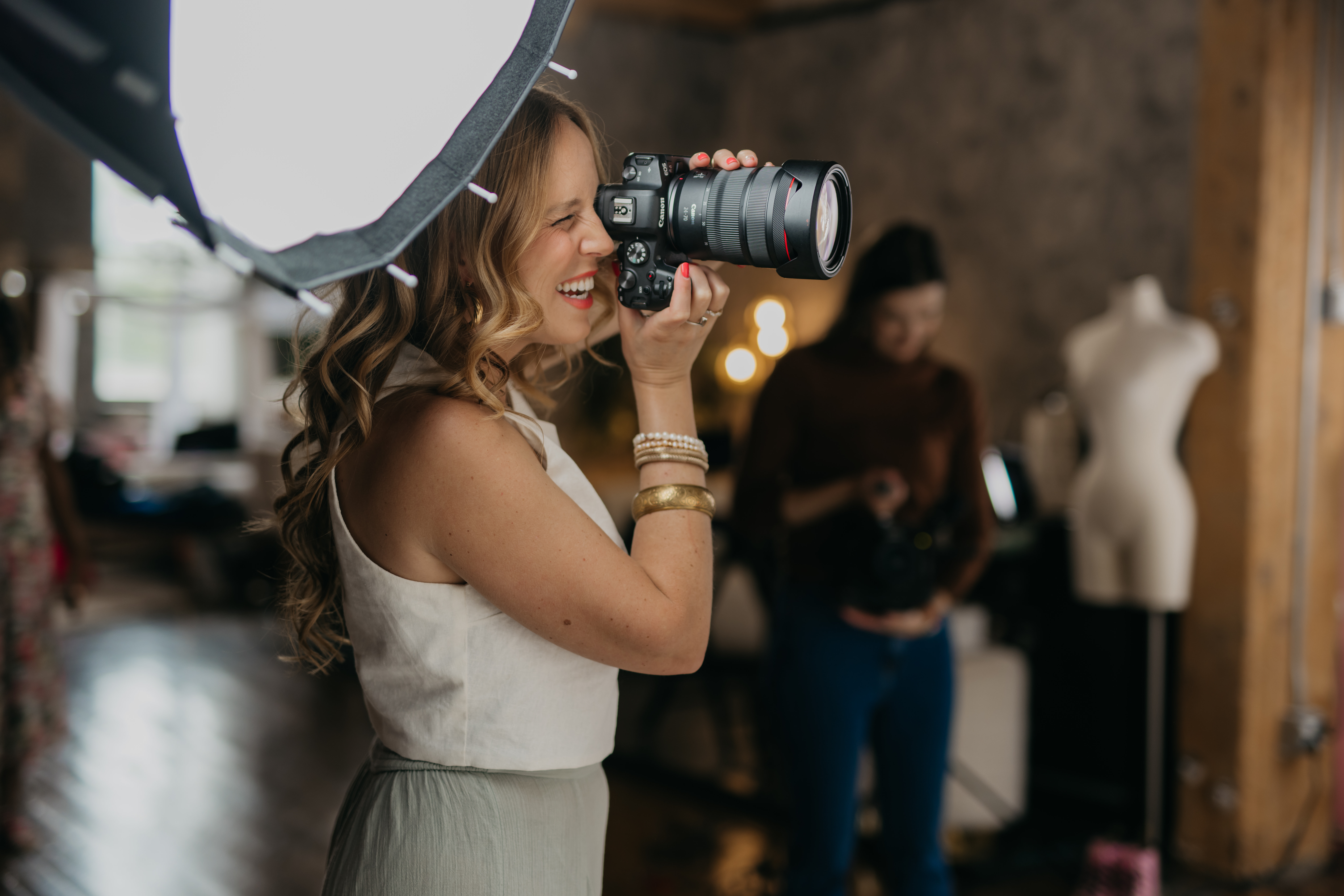 Brand refresh photography Minneapolis session with Mycah shooting a client under studio lighting